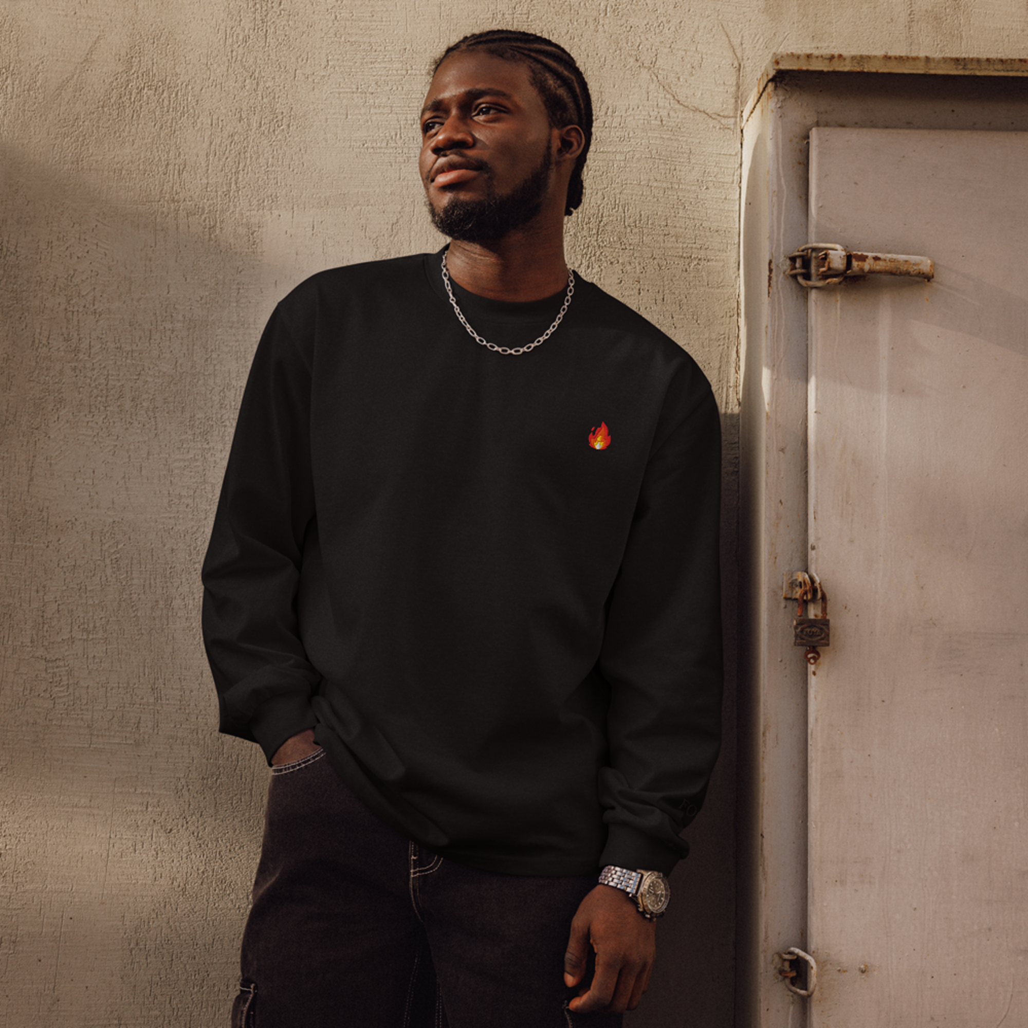 Long Sleeve - Fogo is Fire Emoji